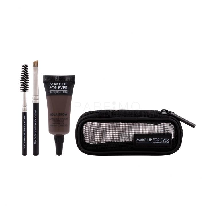 Make Up For Ever Aqua Brow Waterproof Eyebrow Corrector Kit Gel za obrvi za ženske 7 ml Odtenek 30 Dark Brown
