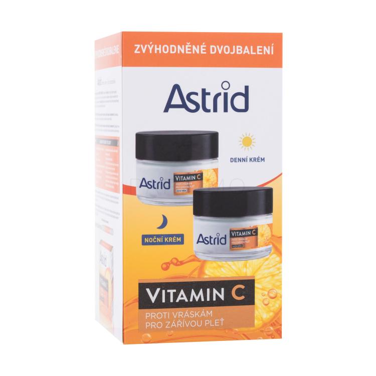 Astrid Vitamin C Duo Set Darilni set dnevna krema za obraz Vitamin C Day Cream 50 ml + nočna krema za obraz Vitamin C Night Cream 50 ml