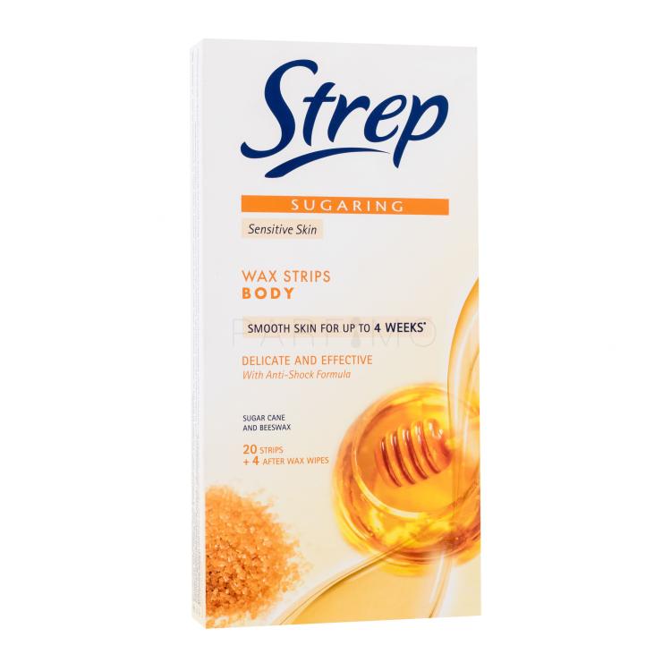 Strep Sugaring Wax Strips Body Delicate And Effective Sensitive Skin Izdelki za depilacijo za ženske 20 kos