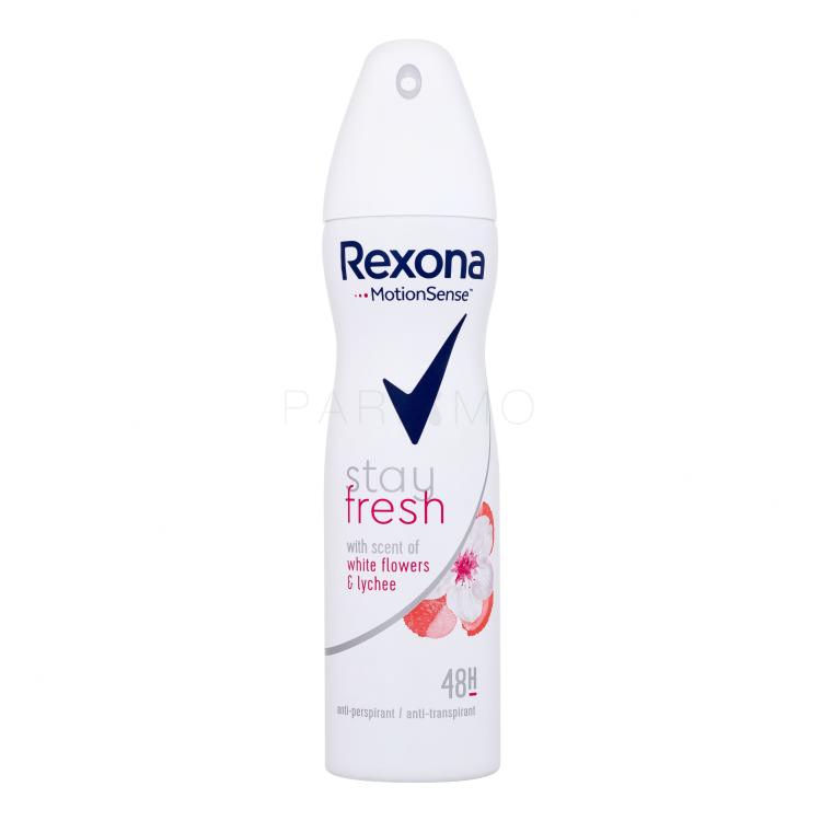 Rexona MotionSense Stay Fresh White Flowers &amp; Lychee Antiperspirant za ženske 150 ml