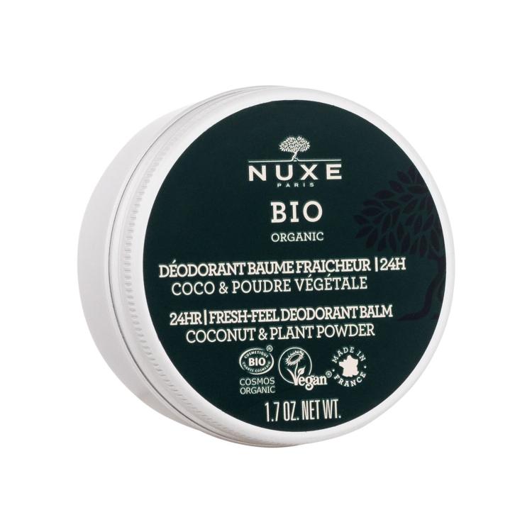 NUXE Bio Organic 24H Fresh-Feel Deodorant Balm Coconut &amp; Plant Powder Deodorant za ženske 50 g