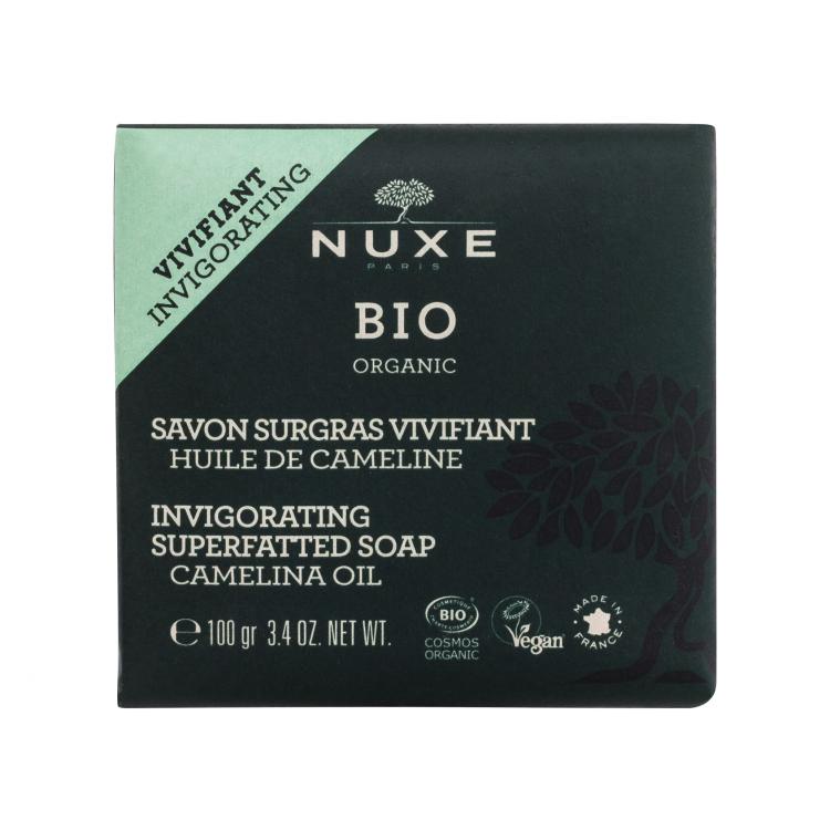 NUXE Bio Organic Invigorating Superfatted Soap Camelina Oil Trdo milo za ženske 100 g