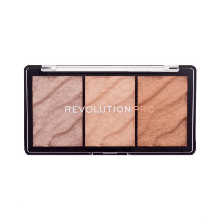 Revolution Pro Supreme Highlighter Palette Osvetljevalec za ženske 11,1 g Odtenek Metal