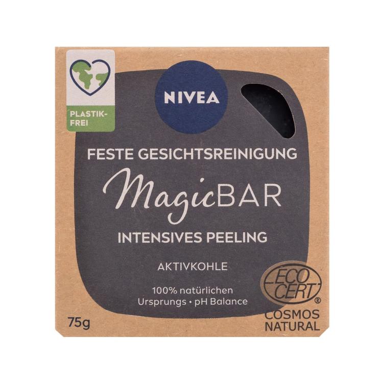 Nivea Magic Bar Exfoliating Active Charcoal Čistilno milo za ženske 75 g