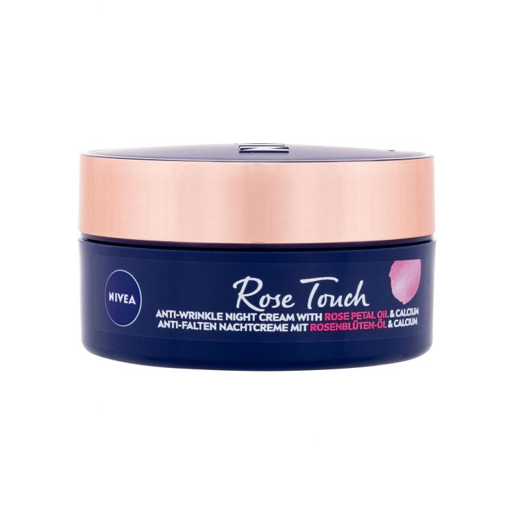 Nivea Rose Touch Anti-Wrinkle Night Cream Nočna krema za obraz za ženske 50 ml