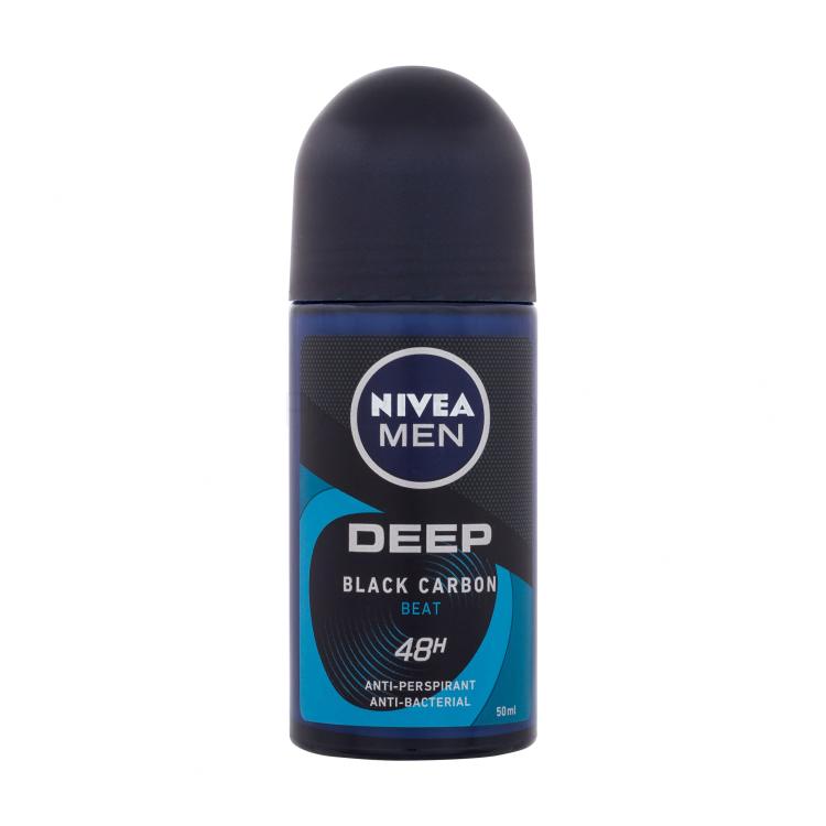 Nivea Men Deep Black Carbon Beat 48H Antiperspirant za moške 50 ml