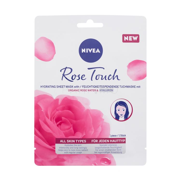 Nivea Rose Touch Hydrating Sheet Mask Maska za obraz za ženske 1 kos