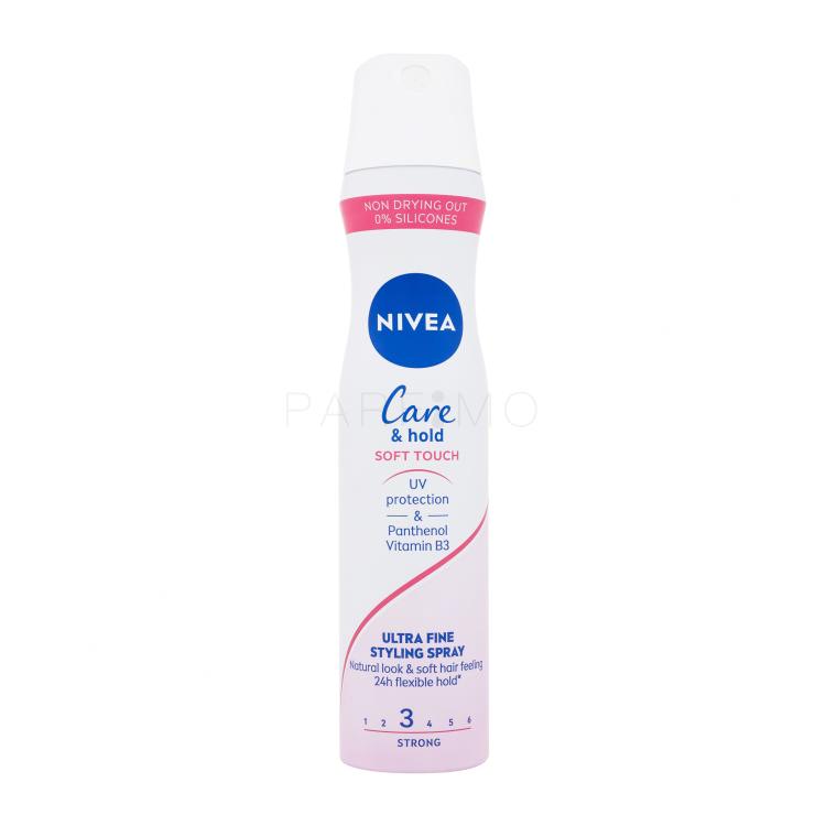 Nivea Care &amp; Hold Soft Touch Ultra Fine Styling Spray Lak za lase za ženske 250 ml