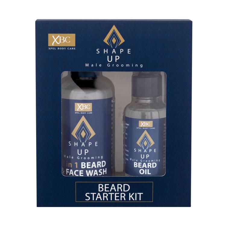 Xpel Shape Up Beard Starter Kit Darilni set čistilni gel za obraz in brado Shape Up 2in1 Beard &amp; Face Wash 100 ml + olje za brado Shape Up Beard Oil 30 ml