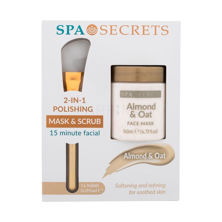 Xpel Spa Secrets Almond &amp; Oat 2-in-1 Polishing Face Mask Darilni set maska za obraz Spa Secrets Almond &amp; Oat 140 ml + aplikator
