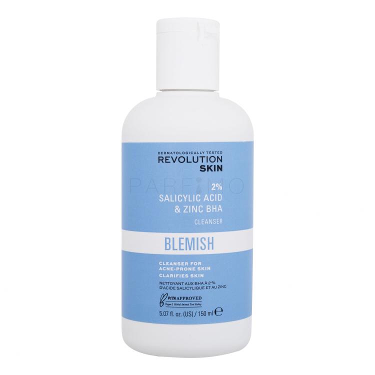 Revolution Skincare Blemish 2% Salicylic Acid &amp; Zinc BHA Cleanser Čistilni gel za ženske 150 ml
