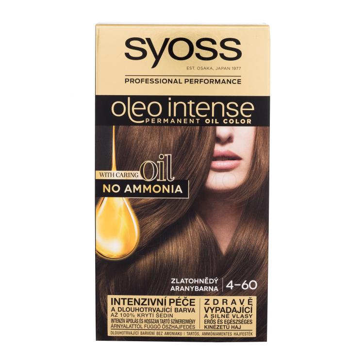 Syoss Oleo Intense Permanent Oil Color Barva za lase za ženske 50 ml Odtenek 4-60 Gold Brown
