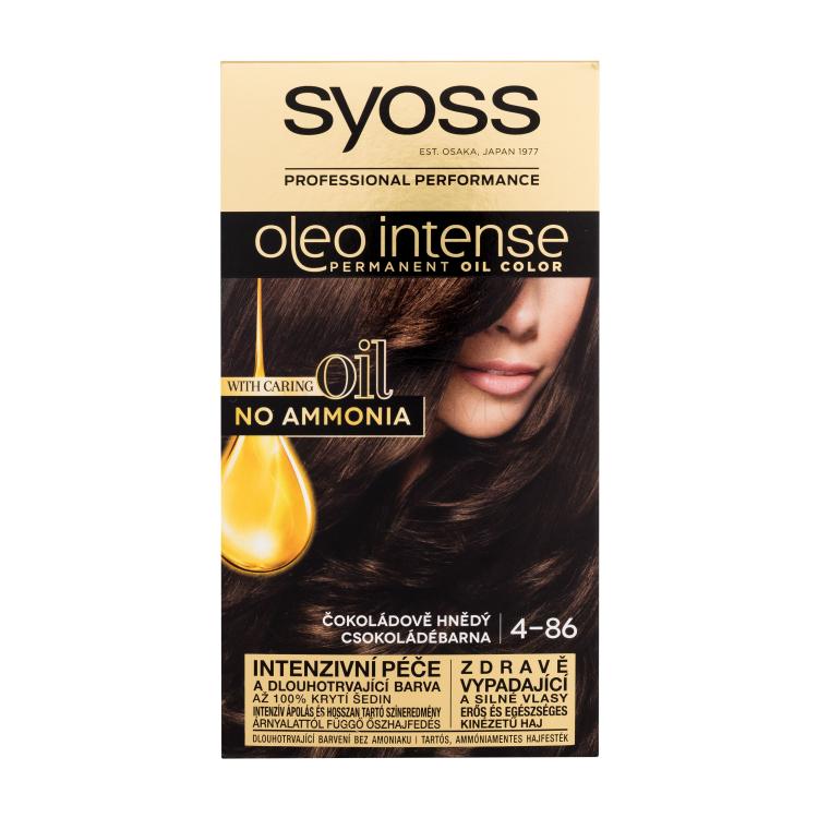Syoss Oleo Intense Permanent Oil Color Barva za lase za ženske 50 ml Odtenek 4-86 Chocolate Brown