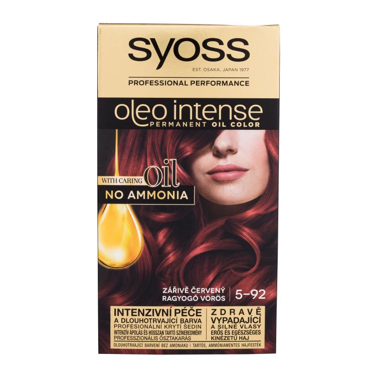 Syoss Oleo Intense Permanent Oil Color Barva za lase za ženske 50 ml Odtenek 5-92 Bright Red