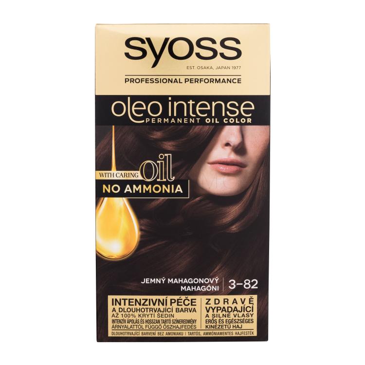 Syoss Oleo Intense Permanent Oil Color Barva za lase za ženske 50 ml Odtenek 3-82 Subtle Mahogany