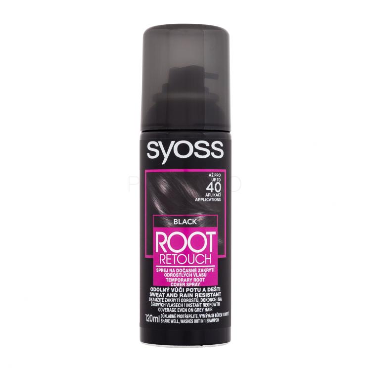 Syoss Root Retoucher Temporary Root Cover Spray Barva za lase za ženske 120 ml Odtenek Black