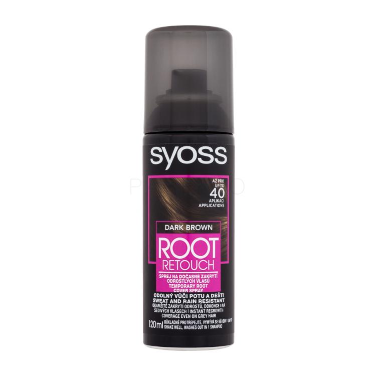 Syoss Root Retoucher Temporary Root Cover Spray Barva za lase za ženske 120 ml Odtenek Dark Brown