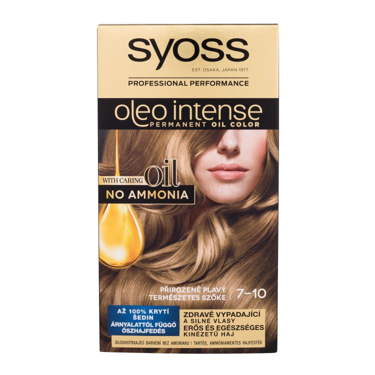 Syoss Oleo Intense Permanent Oil Color Barva za lase za ženske 50 ml Odtenek 7-10 Natural Blond
