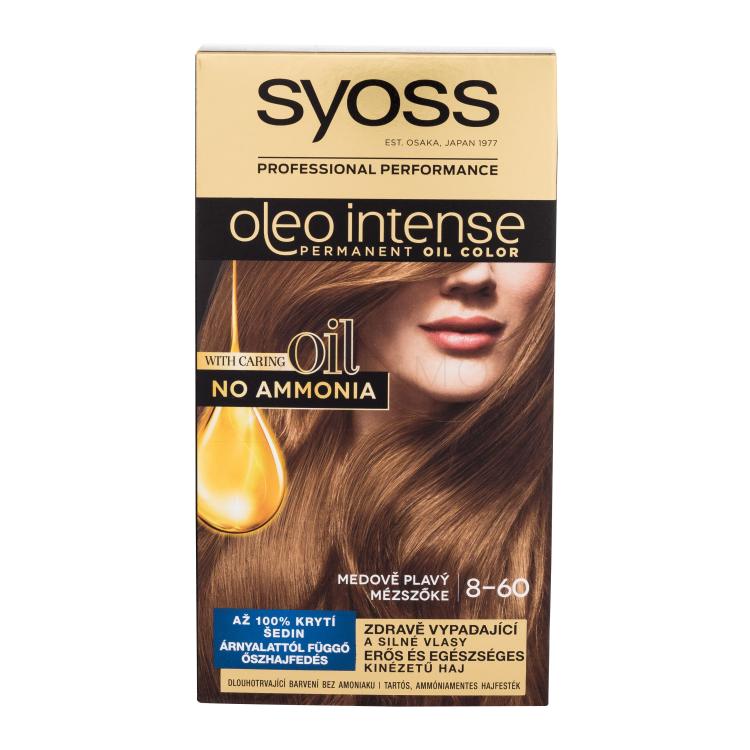 Syoss Oleo Intense Permanent Oil Color Barva za lase za ženske 50 ml Odtenek 8-60 Honey Blond