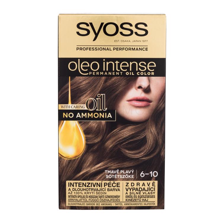 Syoss Oleo Intense Permanent Oil Color Barva za lase za ženske 50 ml Odtenek 6-10 Dark Blond