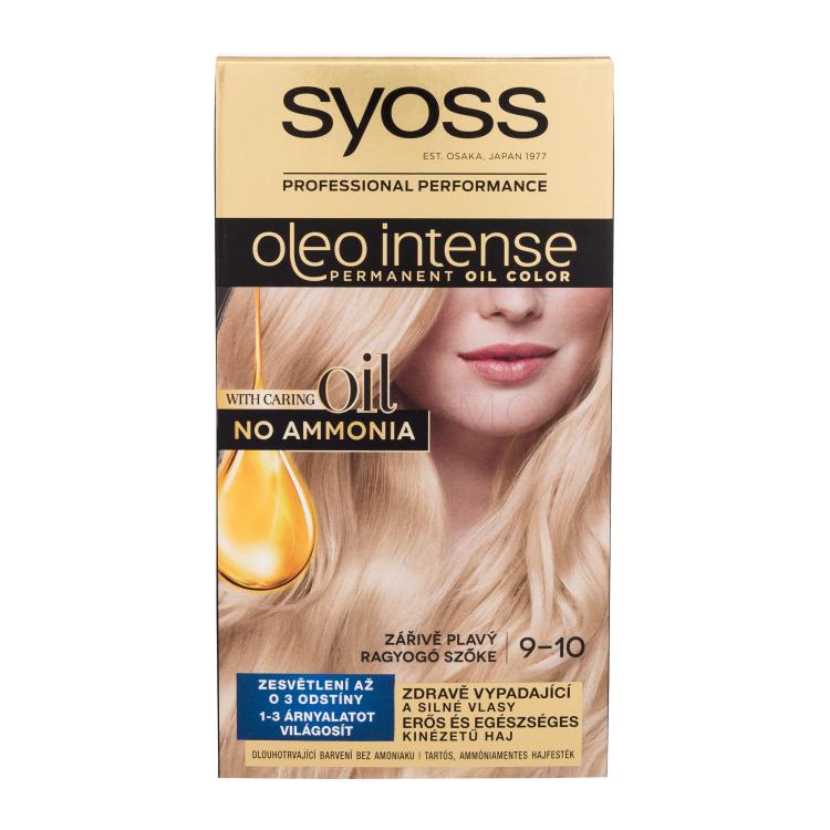 Syoss Oleo Intense Permanent Oil Color Barva za lase za ženske 50 ml Odtenek 9-10 Bright Blond
