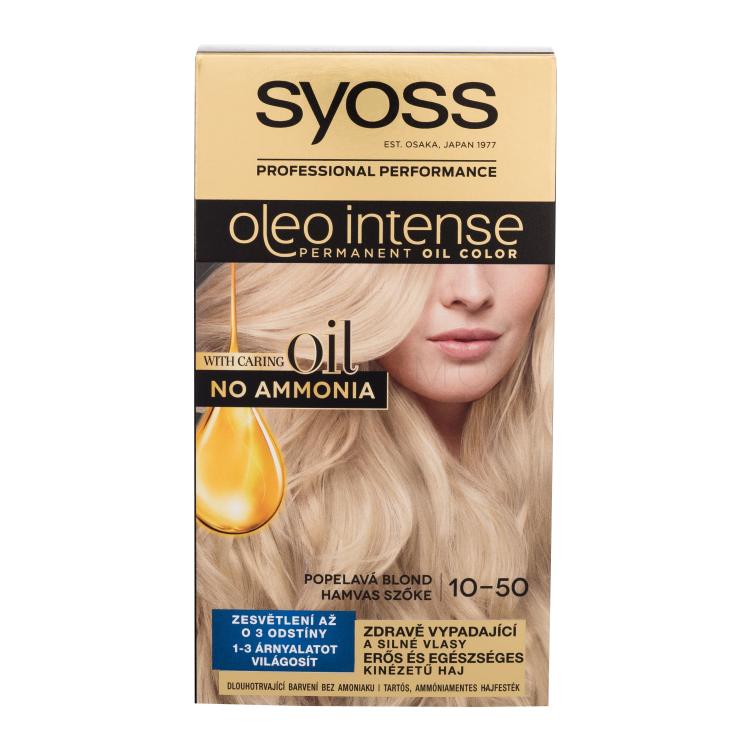 Syoss Oleo Intense Permanent Oil Color Barva za lase za ženske 50 ml Odtenek 10-50 Ashy Blond