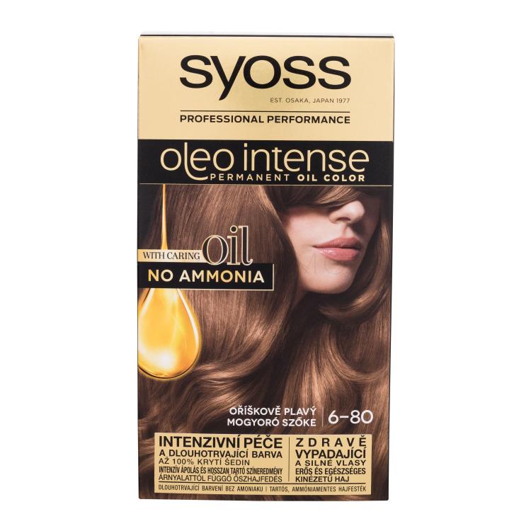 Syoss Oleo Intense Permanent Oil Color Barva za lase za ženske 50 ml Odtenek 6-80 Hazelnut Blond