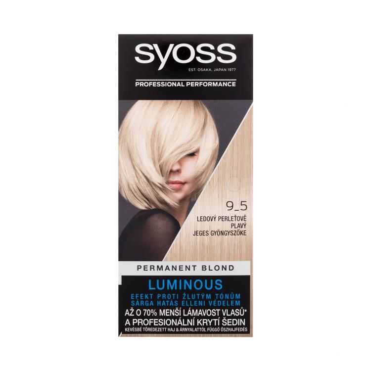 Syoss Permanent Coloration Permanent Blond Barva za lase za ženske 50 ml Odtenek 9-5 Frozen Pearl Blond