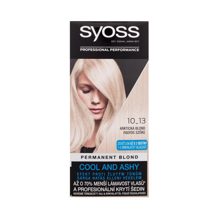 Syoss Permanent Coloration Permanent Blond Barva za lase za ženske 50 ml Odtenek 10-13 Arctic Blond