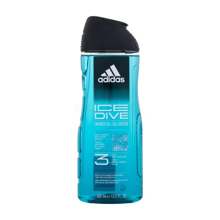 Adidas Ice Dive Shower Gel 3-In-1 Gel za prhanje za moške 400 ml