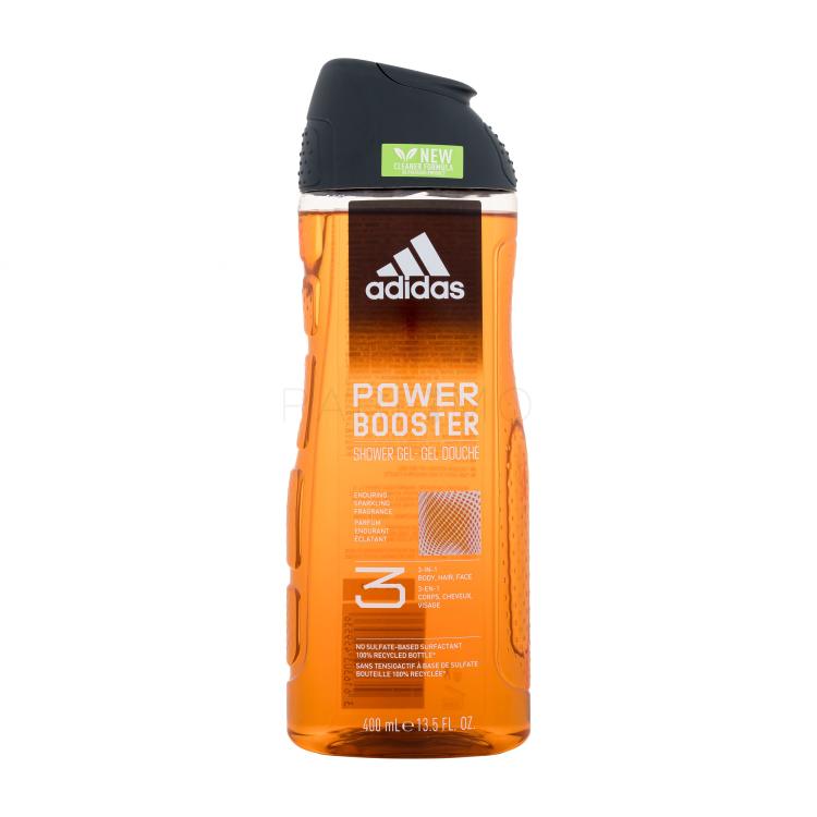 Adidas Power Booster Shower Gel 3-In-1 New Cleaner Formula Gel za prhanje za moške 400 ml