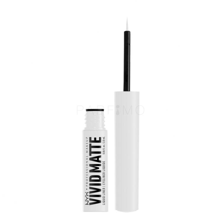 NYX Professional Makeup Vivid Matte Črtalo za oči za ženske 2 ml Odtenek 02 White