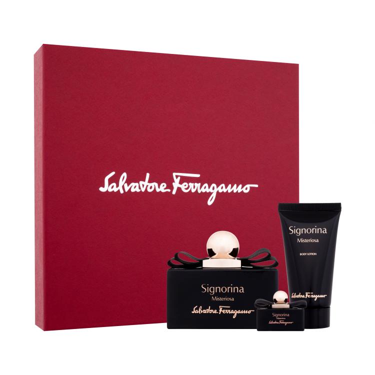 Salvatore Ferragamo Signorina Misteriosa Darilni set parfumska voda 100 ml + parfumska voda 5 ml + losjon za telo 50 ml