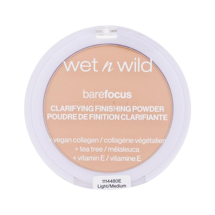 Wet n Wild Bare Focus Clarifying Finishing Powder Puder v prahu za ženske 6 g Odtenek Light-Medium