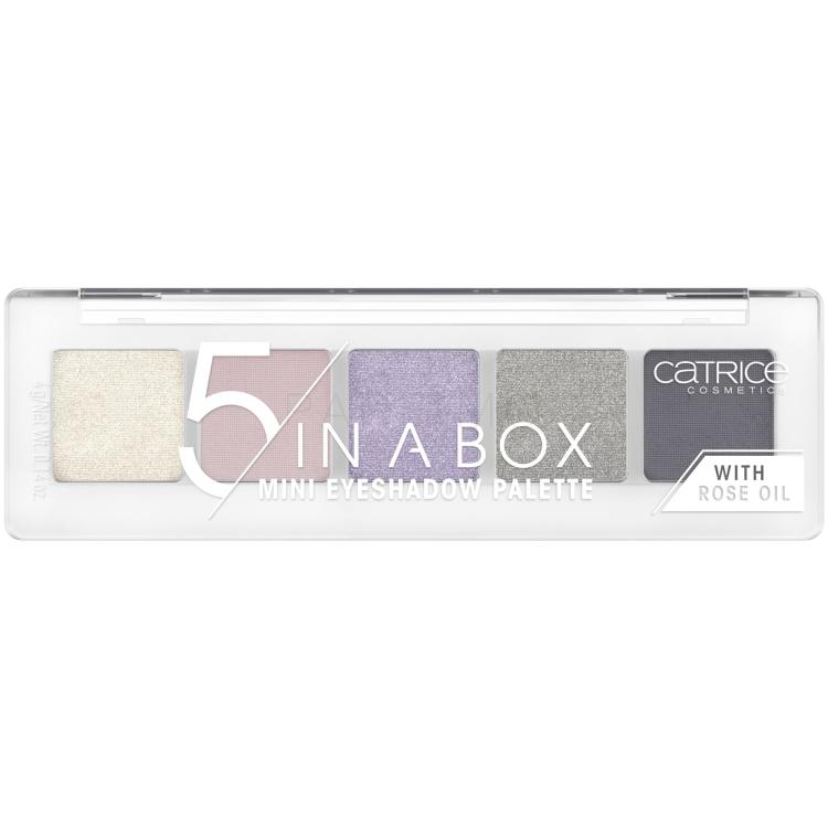 Catrice 5 In A Box Senčilo za oči za ženske 4 g Odtenek 080 Diamond Lavender Look