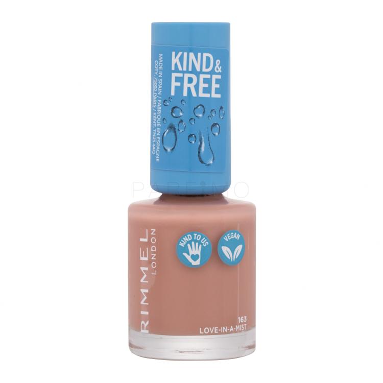 Rimmel London Kind &amp; Free Lak za nohte za ženske 8 ml Odtenek 163 Love-In-A-Mist