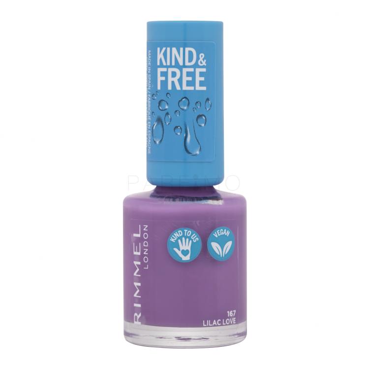 Rimmel London Kind &amp; Free Lak za nohte za ženske 8 ml Odtenek 167 Lilac Love