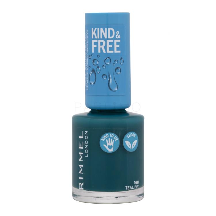 Rimmel London Kind &amp; Free Lak za nohte za ženske 8 ml Odtenek 168 Teal Ivy