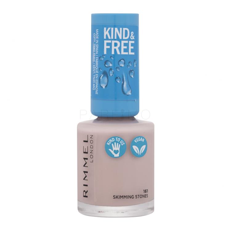 Rimmel London Kind &amp; Free Lak za nohte za ženske 8 ml Odtenek 161 Skimming Stones