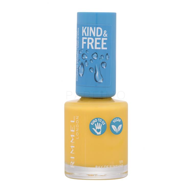 Rimmel London Kind &amp; Free Lak za nohte za ženske 8 ml Odtenek 171 Ray Of Sunshine