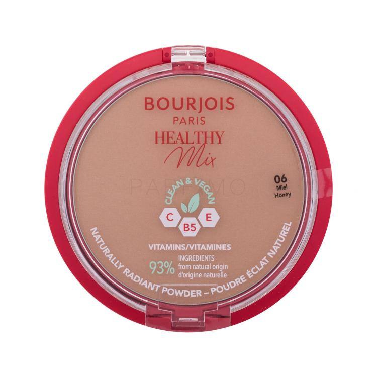BOURJOIS Paris Healthy Mix Clean &amp; Vegan Naturally Radiant Powder Puder v prahu za ženske 10 g Odtenek 06 Honey