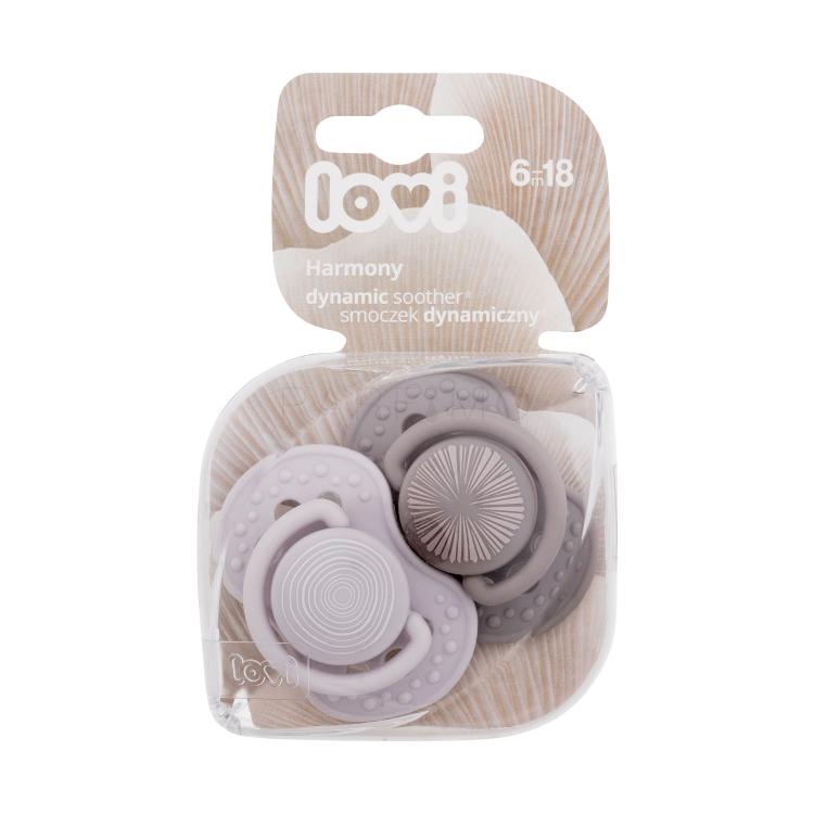 LOVI Harmony Dynamic Soother Boy 6-18m Duda za otroke 2 kos