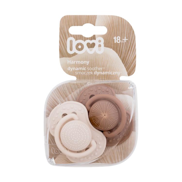 LOVI Harmony Dynamic Soother Girl 18m+ Duda za otroke 2 kos