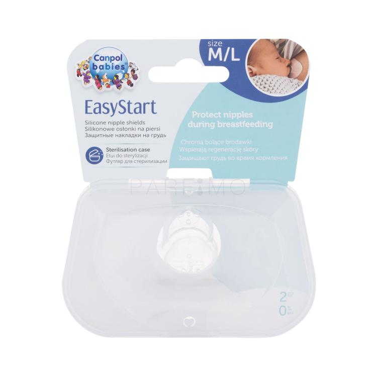 Canpol babies Easy Start Silicone Nipple Shields M/L Prsne blazinice za ženske 2 kos