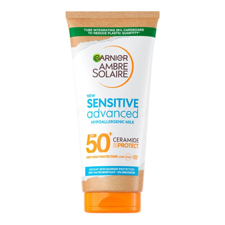 Garnier Ambre Solaire Sensitive Advanced Hypoallergenic Milk SPF50+ Zaščita pred soncem za telo 175 ml
