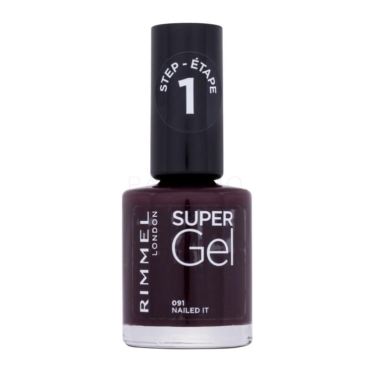 Rimmel London Super Gel STEP1 Lak za nohte za ženske 12 ml Odtenek 091 Nailed It