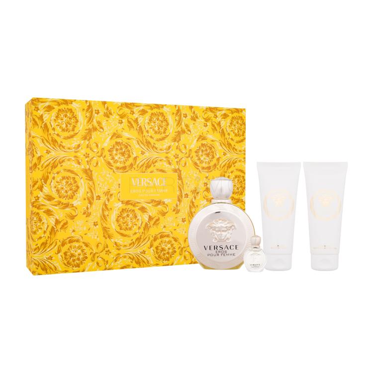 Versace Eros Pour Femme Darilni set parfumska voda 100 ml + parfumska voda 5 ml + gel za prhanje 100 ml + losjon za telo 100 ml