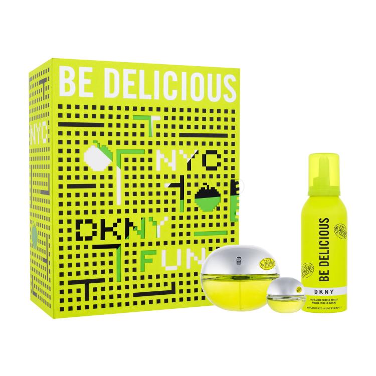 DKNY DKNY Be Delicious Darilni set parfumska voda 100 ml + parfumska voda 7 ml + pena za prhanje 150 ml