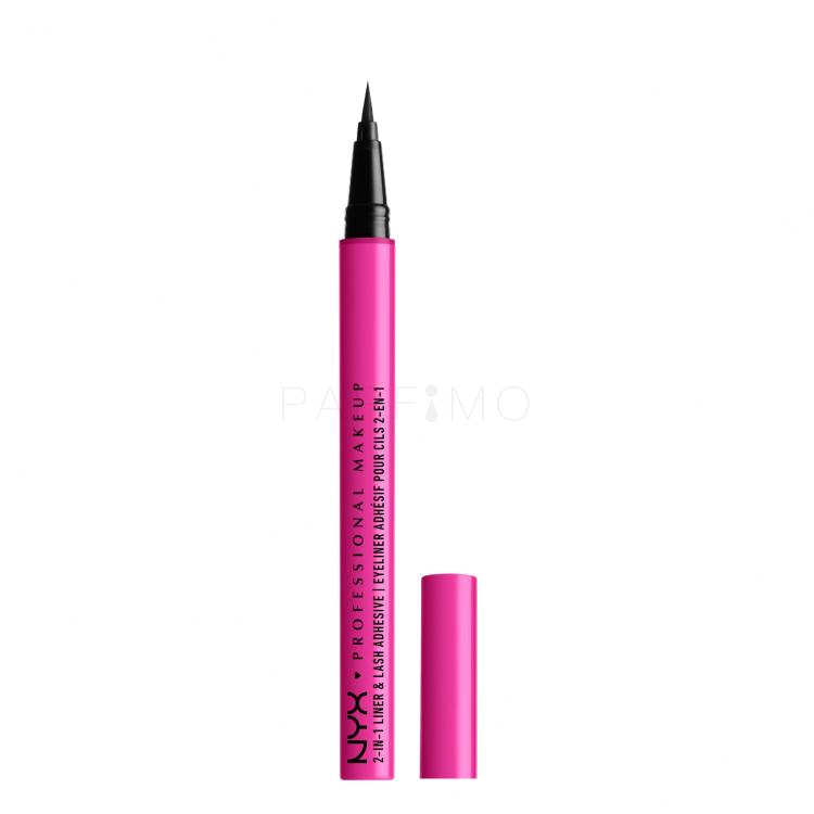 NYX Professional Makeup Jumbo Lash! 2in1 Liner &amp; Lash Adhesive Črtalo za oči za ženske 1 ml Odtenek 01 Black