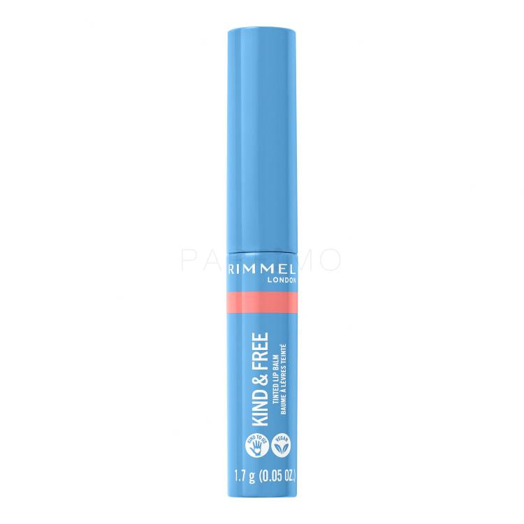 Rimmel London Kind &amp; Free Tinted Lip Balm Balzam za ustnice za ženske 4 g Odtenek 004 Hibiscus Blaze